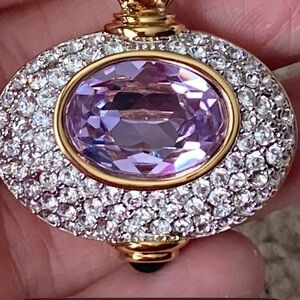 Nolan Miller Gold and Purple Crystal Necklace